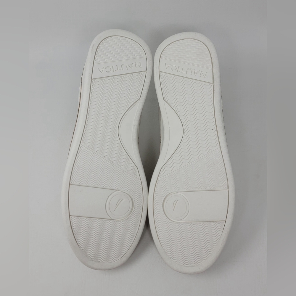 Nautica Turvo Mens Sneakers Size 11 Cream Ivory Lace Up Casual Comfort Shoes New - Picture 7 of 9